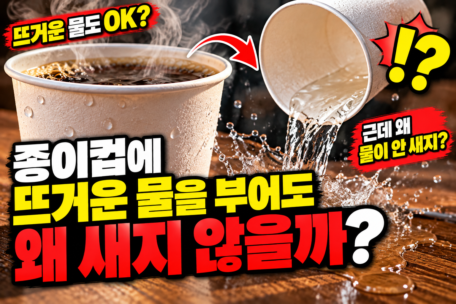 뜨거운 물에도 새지 않는 종이컵