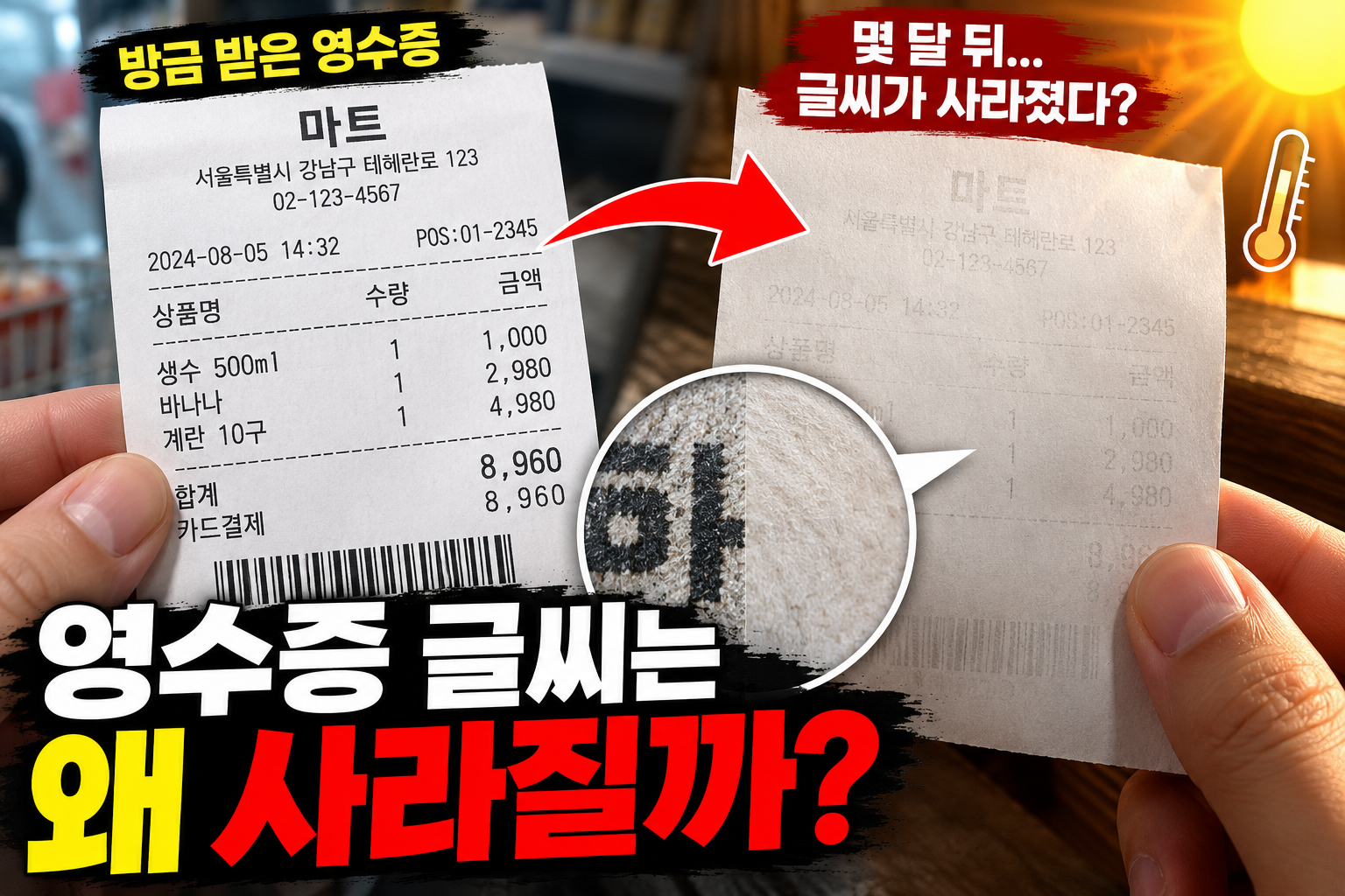 사라지는 영수증의 비밀