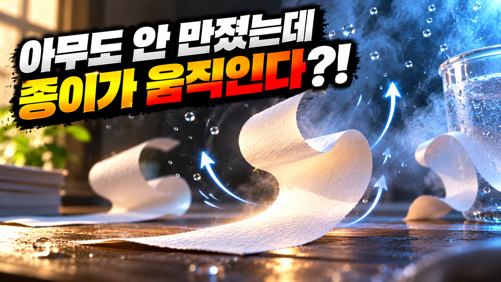 젖은 종이의 미스터리한 움직임