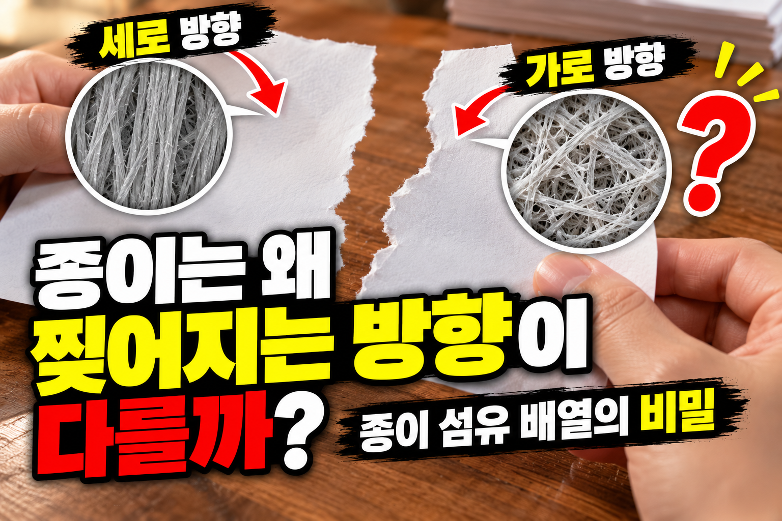 종이는 왜 방향마다 다르게 찢어질까_