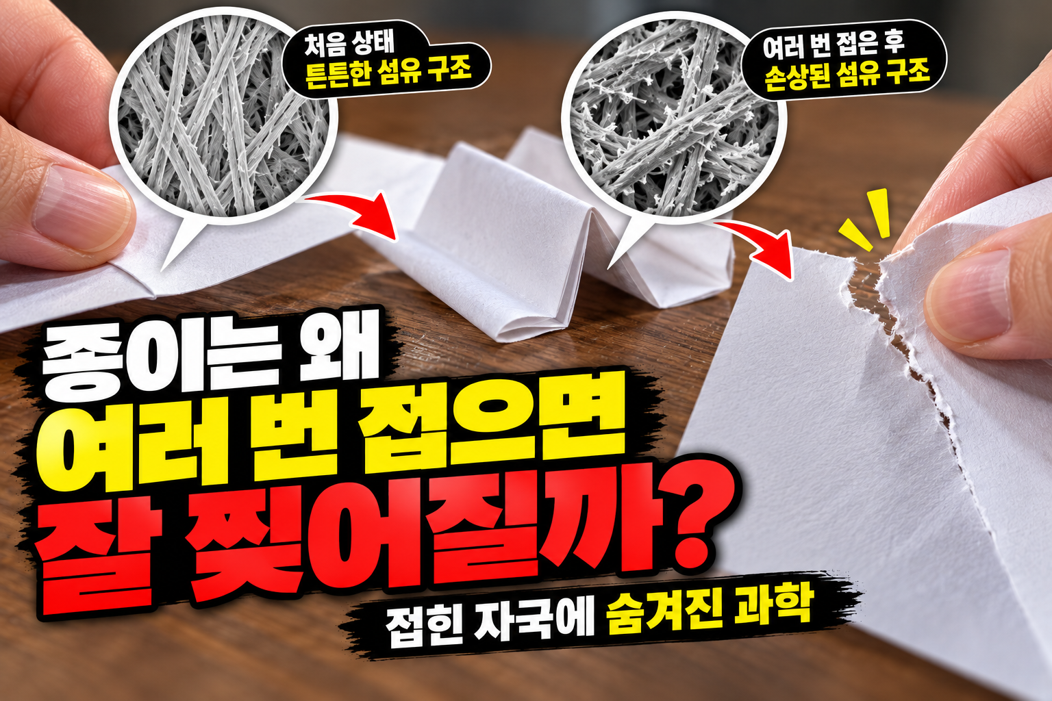 종이는 왜 여러 번 접으면 찢어질까_